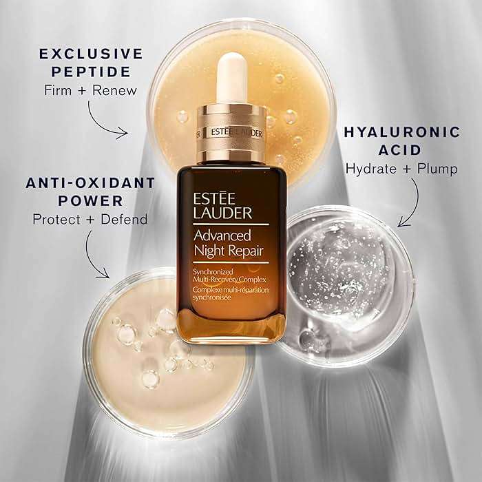 Estée Lauder Advanced Night Repair Face Serum Synchronized Multi-Recovery Complex with Hyaluronic Acid & Peptides | Anti Aging & Hydrating Serum - Image 4