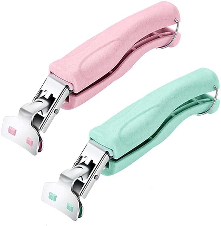 SPTECHMAKE Stainless Steel Anti-Scalding Hot Bowl Dish Plate Gripper Clips Tongs Clamp Holder for Moving Hot Plate or Bowls with Food Out from Instant Pot Microwave Oven (2, Green,Pink) - Image 1