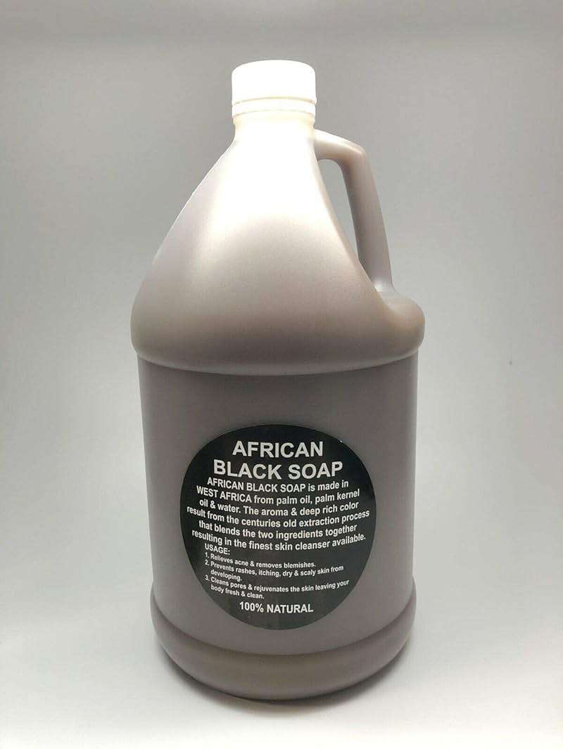 Liquid African Black Soap 1 Gallon - 100% Pure Natural Organic From Ghana | Body Wash, Face Cleanser, Hair Shampoo & Hand Soap Bulk - Image 2