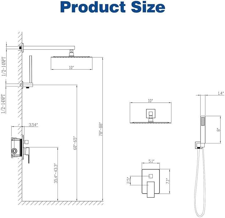 ESNBIA Shower System,10 Inches Shower Faucet Set with Pressure Balance Valve, Rain Shower Head with Handheld Spray Combo, Brushed Nickel - Image 3