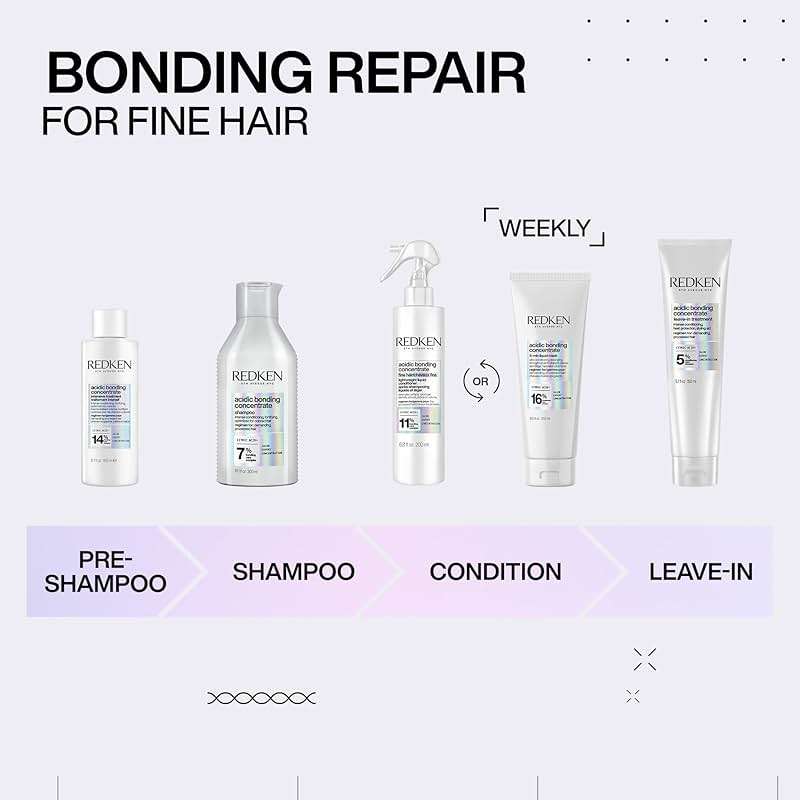 Redken Acidic Bonding Concentrate Shampoo For Damaged Hair Repair - Strengthens and Repairs Weak and Brittle Hair, Sulfate-Free, With Citric Acid - Image 9