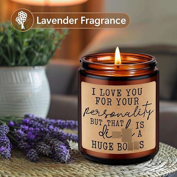 LEADO Candles for Men, Gifts for Boyfriend Fathers Day, I Love You, Husband Candle - Blue Collar Gifts for Men, BF - Funny Anniversary, Fathers Day, Birthday Ideas for Boyfriend, Husband, Fiance, Gay - Image 2