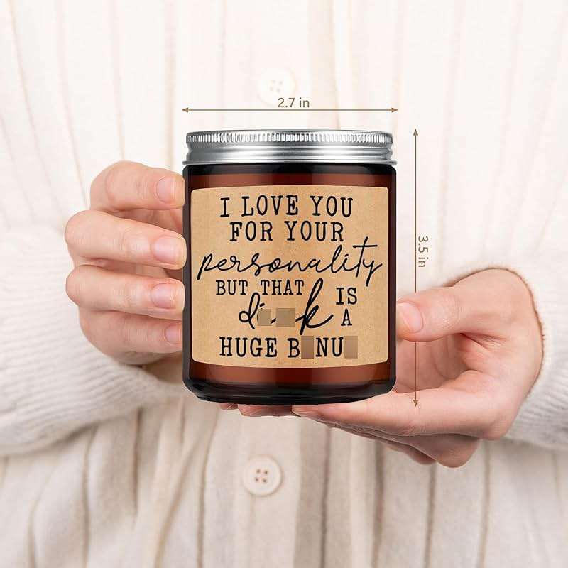 LEADO Candles for Men, Gifts for Boyfriend Fathers Day, I Love You, Husband Candle - Blue Collar Gifts for Men, BF - Funny Anniversary, Fathers Day, Birthday Ideas for Boyfriend, Husband, Fiance, Gay - Image 4