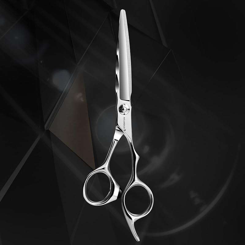 AOLANDUO 6" Professional Hair Shears – Japanese VG10 Steel, Convex Edge with CNC-Wave Blade Design | Upgraded from Aichi 440C | Ergonomic Offset Handle for Barbers & Stylists - Image 2