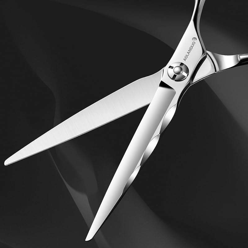 AOLANDUO 6" Professional Hair Shears – Japanese VG10 Steel, Convex Edge with CNC-Wave Blade Design | Upgraded from Aichi 440C | Ergonomic Offset Handle for Barbers & Stylists - Image 3