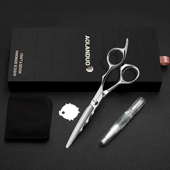 AOLANDUO 6" Professional Hair Shears – Japanese VG10 Steel, Convex Edge with CNC-Wave Blade Design | Upgraded from Aichi 440C | Ergonomic Offset Handle for Barbers & Stylists - Image 6