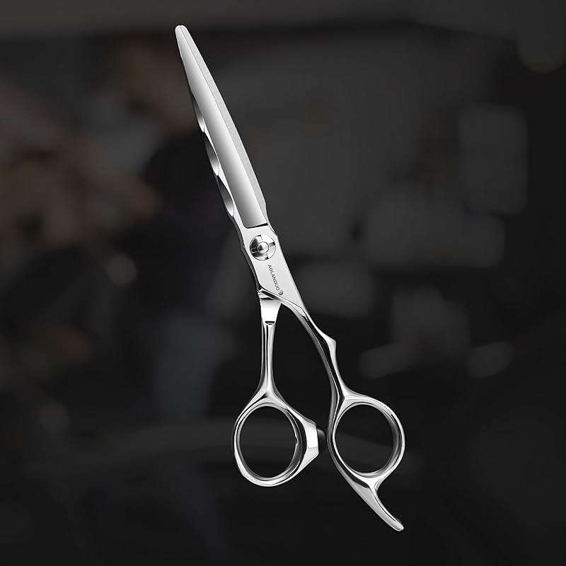 AOLANDUO 6" Professional Hair Shears – Japanese VG10 Steel, Convex Edge with CNC-Wave Blade Design | Upgraded from Aichi 440C | Ergonomic Offset Handle for Barbers & Stylists - Image 8