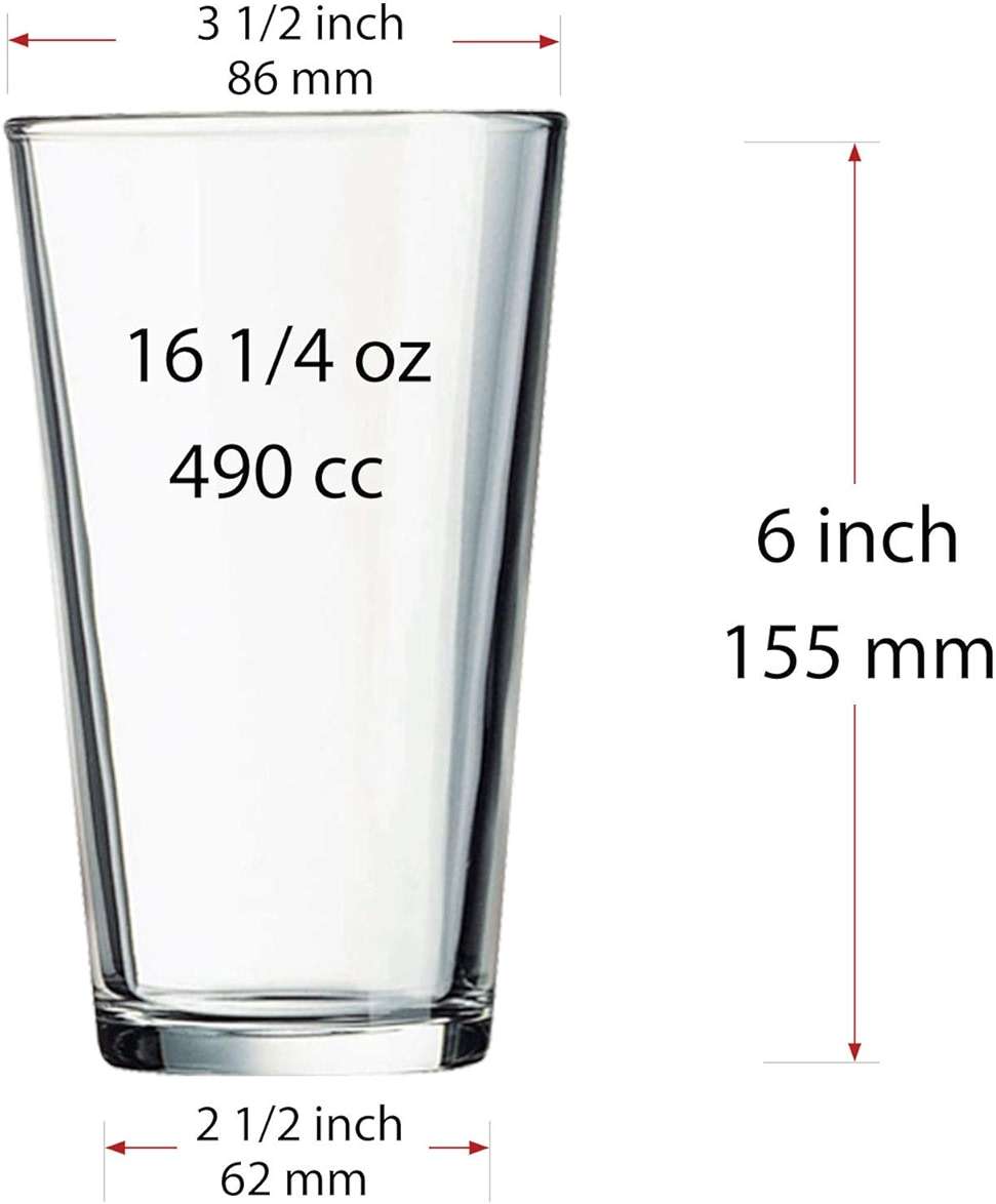 Drinking Glasses Set of 12-16 oz Glass Cups - Pint & Beer Glasses - Dishwasher Safe Water Glasses - Highball Tumblers - Image 3
