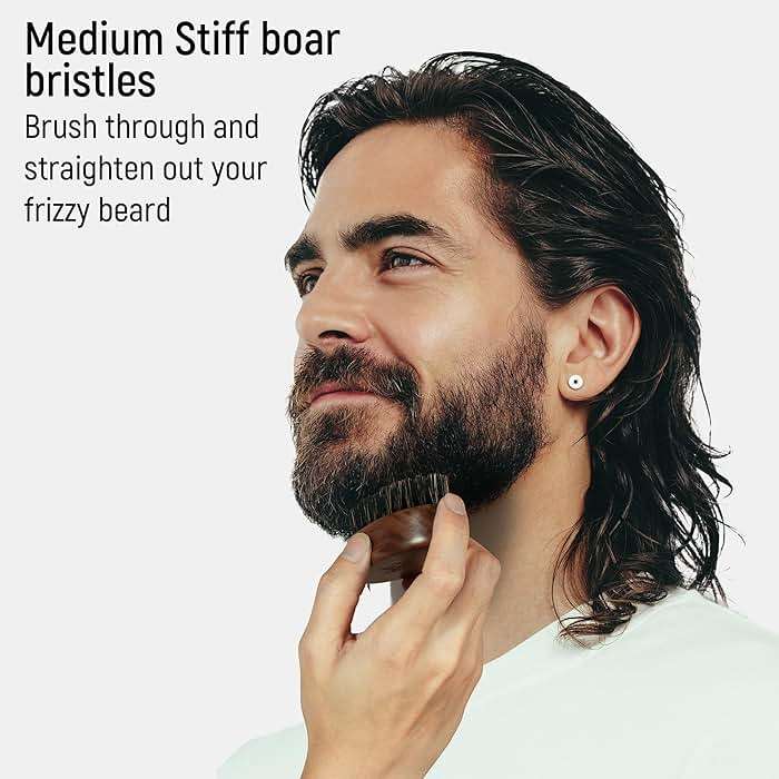 BFWood Small Travel Beard Brush - Natural Boar Bristles with Black Walnut Wood - Image 4