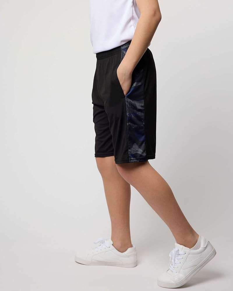 Real Essentials 5 Pack: Boys' Dry Fit Basketball Shorts for Youth Kids Teens - Athletic Running Soccer Sports with Pockets - Image 5