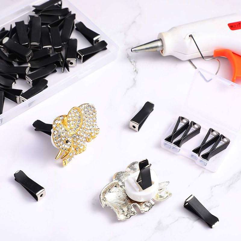 Frienda 60 Pcs Car Vent Clips for Freshies Bulk Square Head Air Conditioner Clips with 2 Storage Boxes, Durable Auto Air Outlet Perfume Holders for Car Decoration Accessories - Image 3