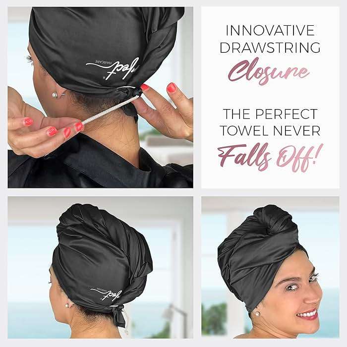 THE PERFECT HAIRCARE Microfiber Hair Plopping Towel Set – Super Absorbent Anti-Frizz Hair Drying Wrap + 2 Curl Scrunching Towels – Fast Drying, Lightweight Wrap for Women, Girls & All Hair Types - Image 6