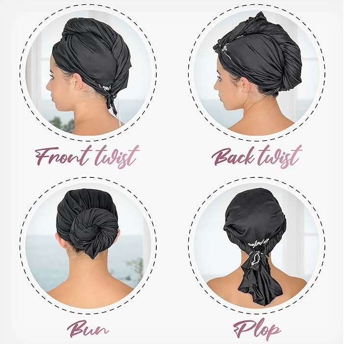 THE PERFECT HAIRCARE Microfiber Hair Plopping Towel Set – Super Absorbent Anti-Frizz Hair Drying Wrap + 2 Curl Scrunching Towels – Fast Drying, Lightweight Wrap for Women, Girls & All Hair Types - Image 7