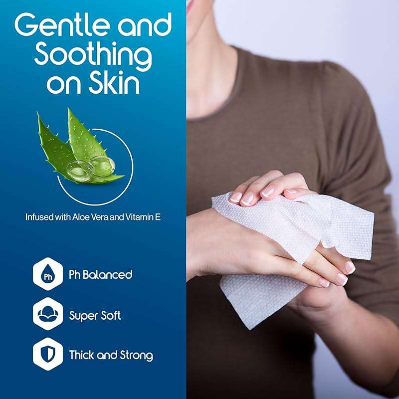 Inspire Adult Wet Wipes, Wash Cloths | Adult Wipes for Incontinence & Cleansing for Elderly, 8"x12" Count 12 packs of 50 - Image 3