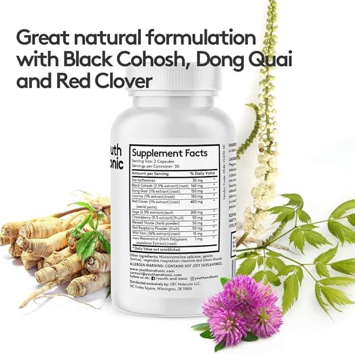Youth & Tonic PMS & Menopause Bloating Relief Duo – Support for Puffiness, Hormonal Balance & Fluid Retention – Her Hormone Balance + Water Weight Away Natural Herbs for Women, 90 Capsules - Image 6