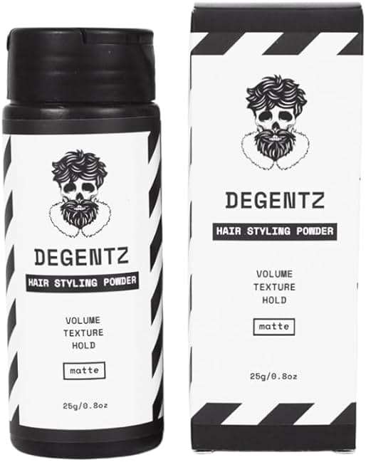 DEGENTZ King Sized Hair Styling Powder - Volumizing and Mattifying Hold (0.8oz / 25g) - Add Life and Texture without Grease - Non-Sticky, Natural Look - Image 1