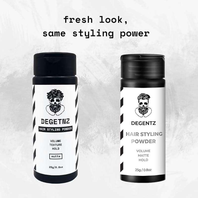 DEGENTZ King Sized Hair Styling Powder - Volumizing and Mattifying Hold (0.8oz / 25g) - Add Life and Texture without Grease - Non-Sticky, Natural Look - Image 3