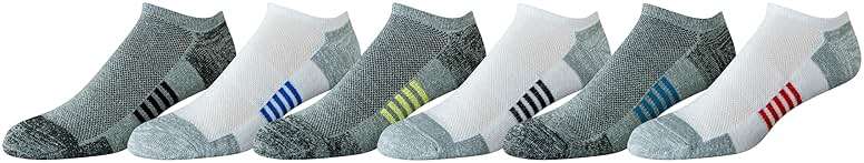 Amazon Essentials Men's Cotton Performance Cushioned No Show Socks for Men, Breathable Athletic - Image 1