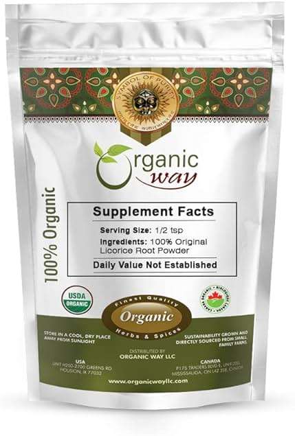 Organic Way Licorice Root Powder (Glycyrrhiza Glabra) - Herbal Tea | Kosher & USDA Certified | Vegan, Non-GMO & Gluten Free | Tested for Heavy Metal and Purity | 100% Raw from India | 1LB / 16Oz - Image 2