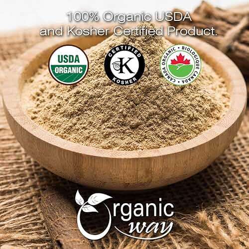 Organic Way Licorice Root Powder (Glycyrrhiza Glabra) - Herbal Tea | Kosher & USDA Certified | Vegan, Non-GMO & Gluten Free | Tested for Heavy Metal and Purity | 100% Raw from India | 1LB / 16Oz - Image 7