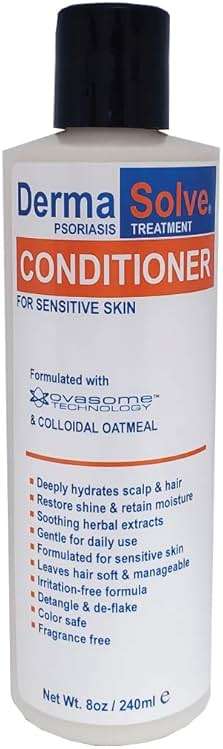 Dermasolve Psoriasis Conditioner - Soothing Anti Dandruff, Seborrheic Dermatitis, Sensitive Skin, Flaky, Itchy, Dry Scalp & Damaged Hair Repair - Image 1