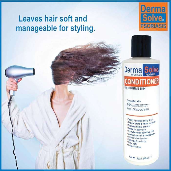 Dermasolve Psoriasis Conditioner - Soothing Anti Dandruff, Seborrheic Dermatitis, Sensitive Skin, Flaky, Itchy, Dry Scalp & Damaged Hair Repair - Image 4