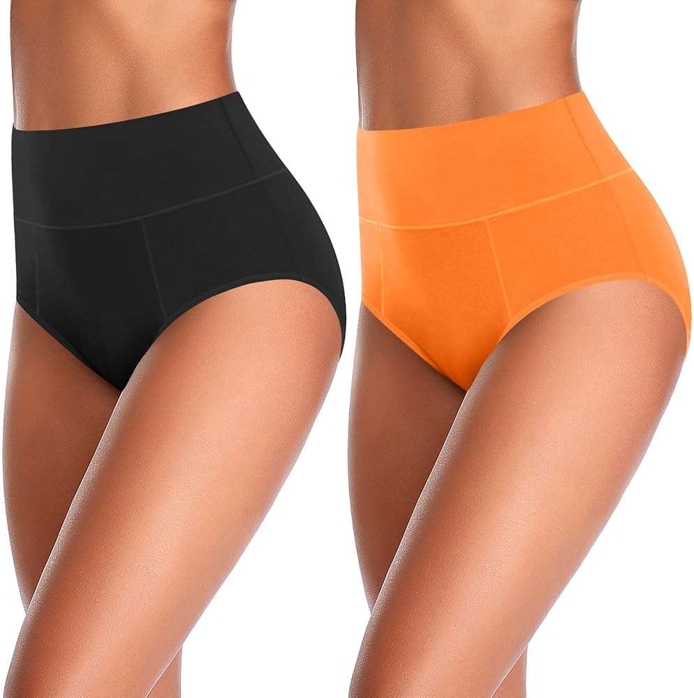 ASIMOON Tummy Control High Waisted Underwear for Women Cotton Plus Size Full Coverage Panties Ladies Briefs - Image 5
