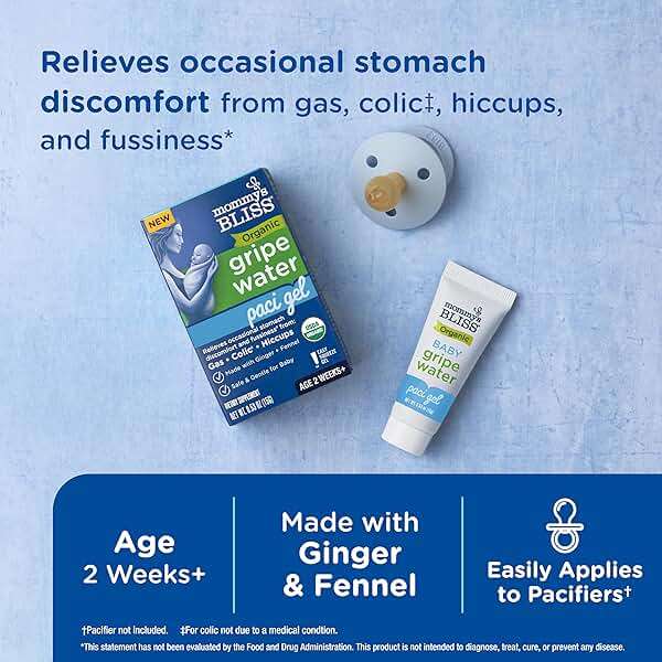Mommy's Bliss Organic Gripe Water Pacifier Gel for Newborns, Infant Gas, Colic & Fussiness*, Age 2 Weeks +, 0.53 Oz (45 Servings) - Image 2