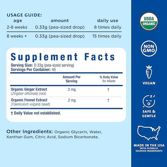 Mommy's Bliss Organic Gripe Water Pacifier Gel for Newborns, Infant Gas, Colic & Fussiness*, Age 2 Weeks +, 0.53 Oz (45 Servings) - Image 6