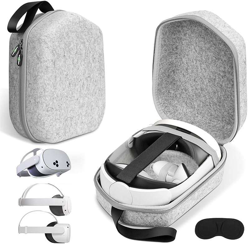 sarlar Hard Carrying Case Compatible with Meta Quest 3S/Quest 3/Oculus Quest 2/Vision Pro Official Original/Elite Strap VR Headset and Controller Accessories, Suitable for Travel and Home Storage - Image 1