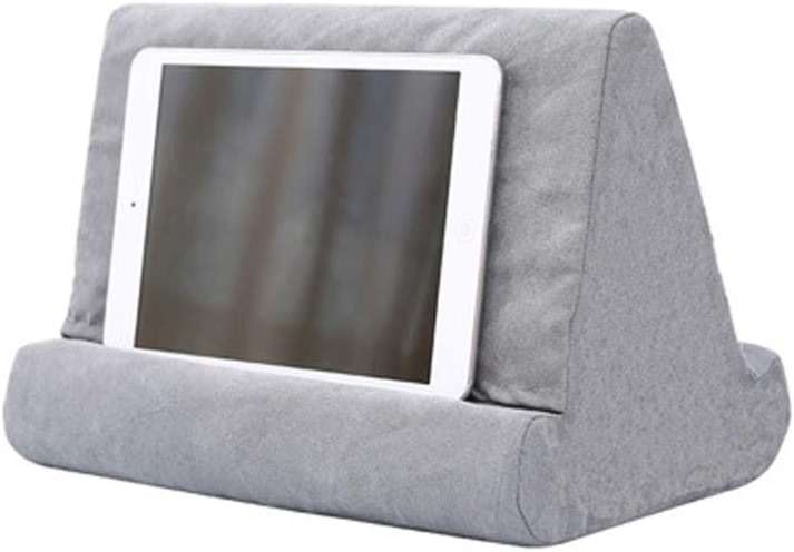SoSickWithIt New Compressible Tablet Stand Pillow Holder Multi Angle Soft Cushion Pillow Stand for iPad Tablet Book and E-Reader (Little Gray) - Image 1