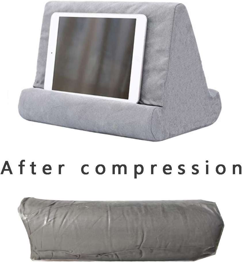 SoSickWithIt New Compressible Tablet Stand Pillow Holder Multi Angle Soft Cushion Pillow Stand for iPad Tablet Book and E-Reader (Little Gray) - Image 6