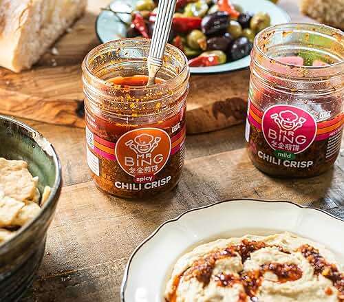 Mr. Bing Chili Crisp | Spicy - Delicious, Flavorful & Crunchy Chili Oil - Made in USA Chili Paste Hot Sauce - Gluten Free, Vegan, No MSG, Non-GMO Oil - (7 oz.) - Image 7