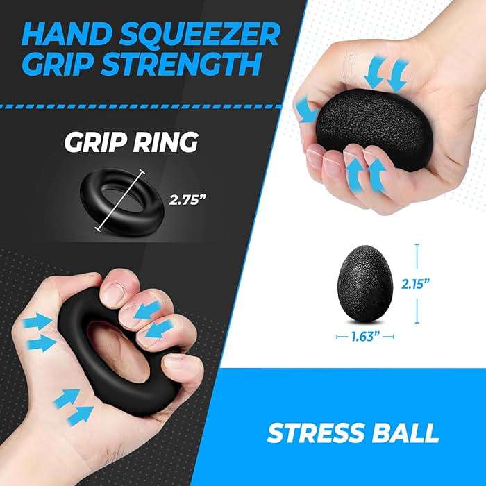 roygra Grip Strength Trainer (5 Pack), Forearm Strengthener, Hand Strengthening Devices, Hand Exercisers for Strength, Finger Strengthener, Wrist Exerciser, Baseball Climbing Calisthenics Basketball - Image 3