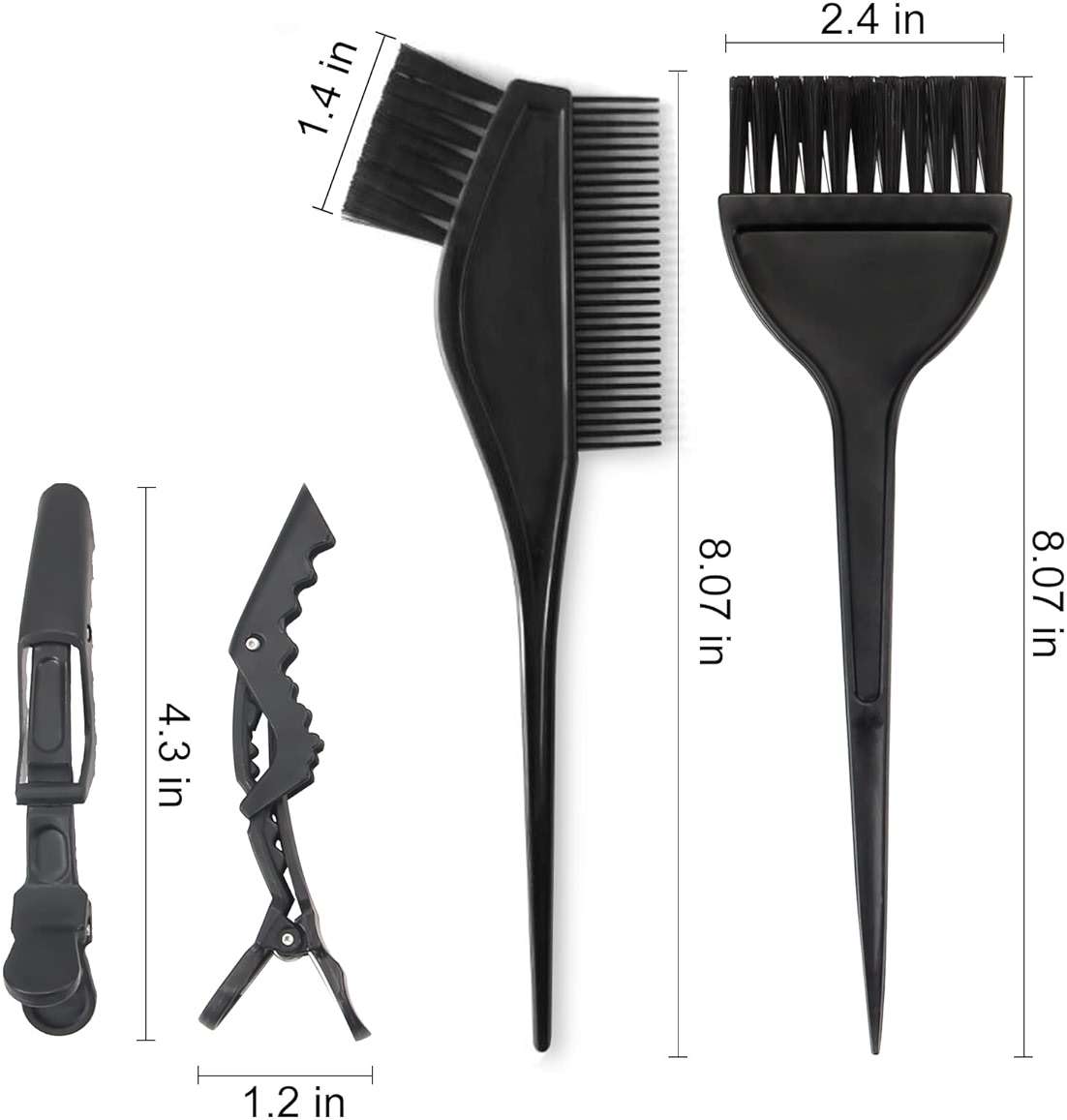Yexixsr 5Pcs Professional Salon Hair Coloring Dyeing Kit, Hair Bleach Dit Hair Coloring Products with Hair Dye Brush, Hair Color Bowl, Hair Clips - Image 5