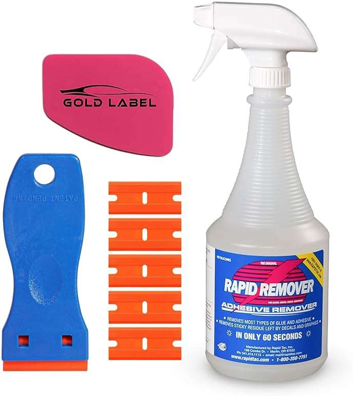 RapidTac Rapid Remover Adhesive Remover Kit with Lil Chizler and Plastic (32oz. Kit) - Image 1