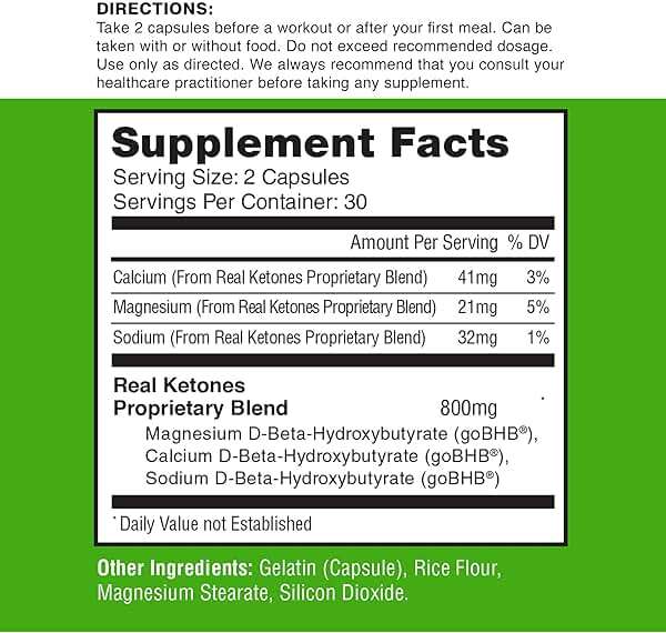 Keto BHB Salts Capsules - Sodium Calcium & Magnesium BHB Capsules with Patented goBHB Beta-Hydroxybutyrate Electrolytes - Exogenous Ketones Supplement for Enhanced Energy Focus & Rapid Ketosis - Image 5