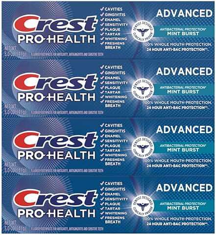 Crest Pro-Health Advanced Antibacterial Protection Toothpaste - Pack of 4, 5 Oz Tubes - Image 7