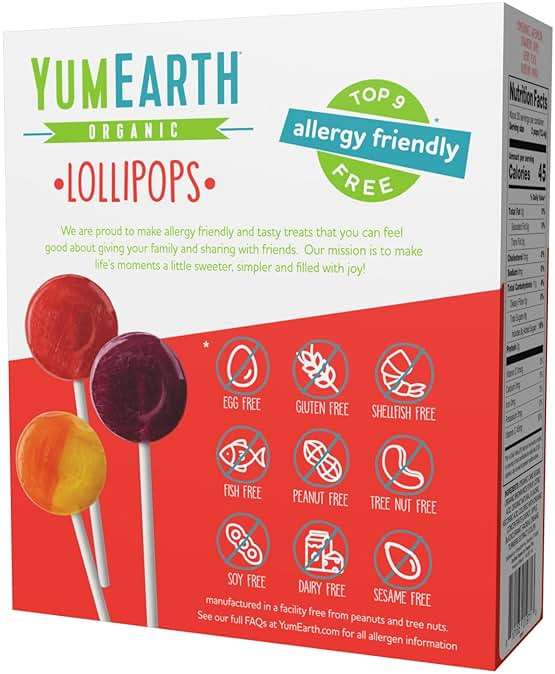 YumEarth Organic Pops Variety Pack, 60 Fruit Flavored Favorites Lollipops, Allergy Friendly, Gluten Free, Non-GMO, Vegan, No Artificial Flavors or Dyes - Image 3