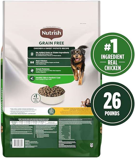 Nutrish Grain Free Dry Dog Food, Chicken & Sweet Potato Recipe, 26 lb. Bag (Rachael Ray) - Image 3