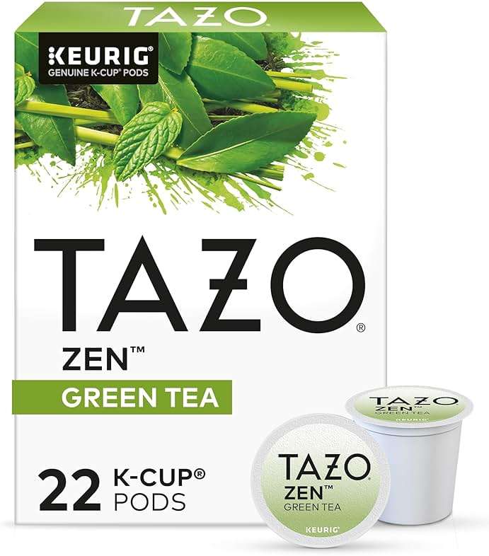 TAZO Zen Green Tea K-Cups, Green Tea Zen for Health and Wellness, 22 Pods - Image 1