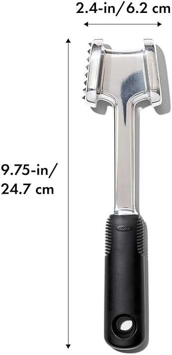 OXO Good Grips Die Cast Meat Tenderizer Black 1.85 x 2.45 x 9.75" - Image 2
