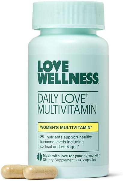 Love Wellness Daily Love Multivitamin for Women | Supports Energy, Cortisol, Immune Health, Stress Relief, & PMS | Complete with Vitamin D, C, Iron, Calcium, Zinc, & Biotin, Magnesium | 30-Day Supply - Image 1