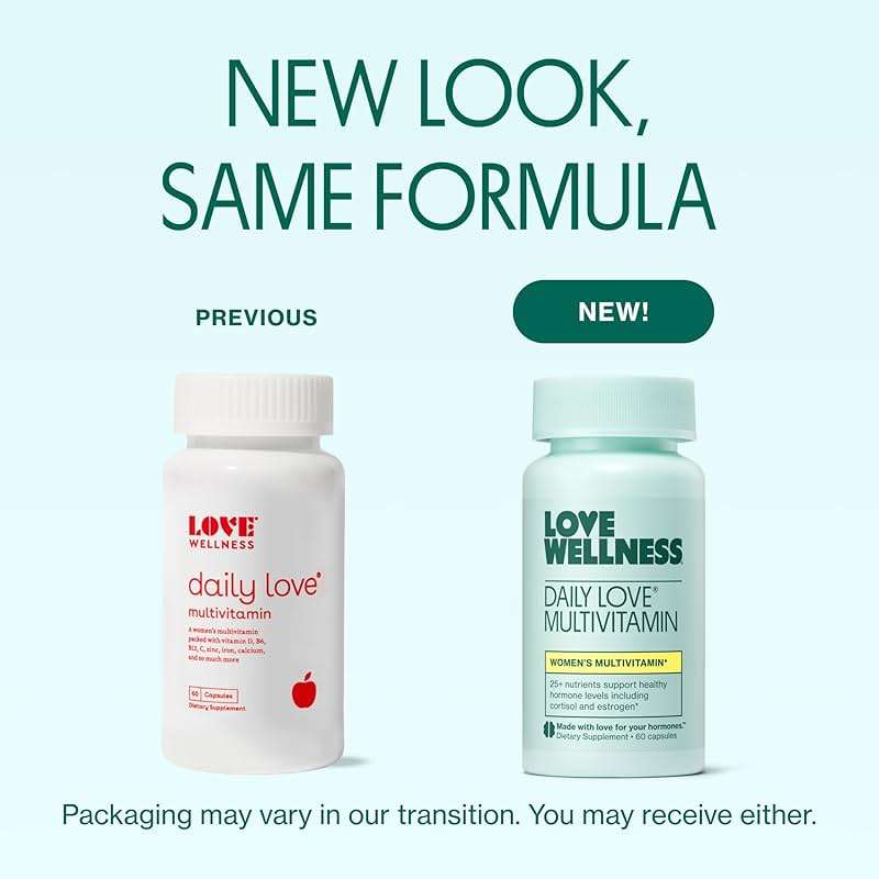 Love Wellness Daily Love Multivitamin for Women | Supports Energy, Cortisol, Immune Health, Stress Relief, & PMS | Complete with Vitamin D, C, Iron, Calcium, Zinc, & Biotin, Magnesium | 30-Day Supply - Image 2