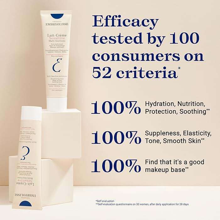 Embryolisse Lait-Crème Concentré Sensitive Face Moisturizer and Makeup Primer, Hypoallergenic Fragrance-Free Face Cream with Aloe Vera and Shea Butter - Image 5