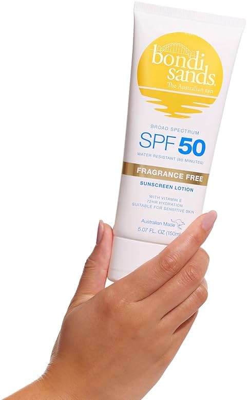 Bondi Sands Fragrance Free Sunscreen Body Lotion SPF 50 | Hydrating Broad Spectrum Protection, Sheer, Water Resistant | 5.07 Oz/150 mL - Image 2
