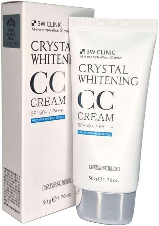 [3W CLINIC] Crystal CC Cream 50ml SPF50 PA+++ ( Natural Beige)/ Multi-CC cream, Sun Block / Korean Cosmetics - Image 1