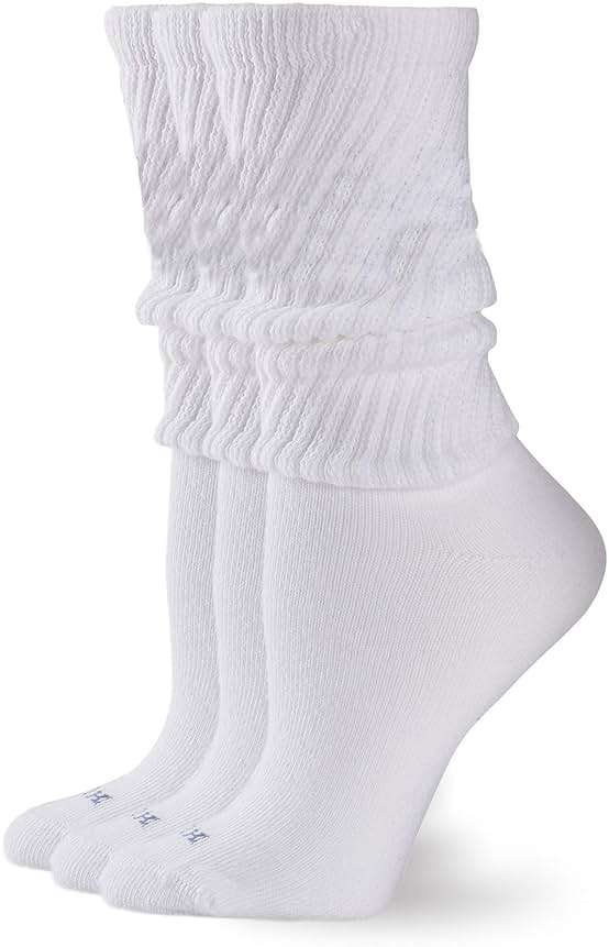 HUE Women’s Slouch Socks Crew Boot Chunky Ribbed Cotton Scrunch - Image 1