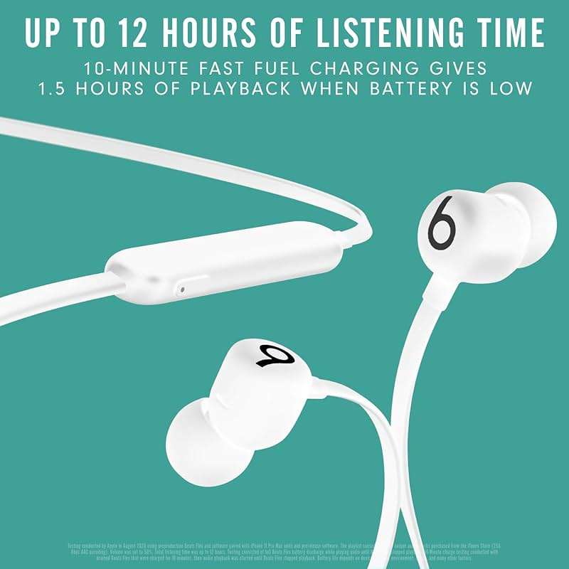 Beats Flex Wireless Earbuds - Apple W1 Headphone Chip, Magnetic Earphones, Class 1 Bluetooth, 12 Hours of Listening Time, Built-in Microphone - Smoke Gray - Image 2
