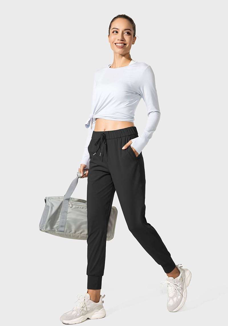 SANTINY Women's Joggers Pants Pockets Drawstring Running Sweatpants for Women Lounge Workout Jogging - Image 5